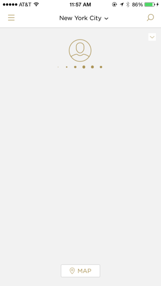 Reserve iPhone loading views screenshot